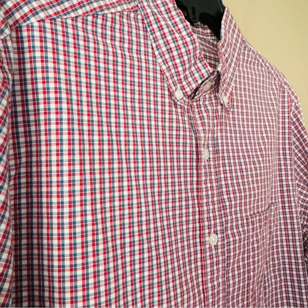 J. Crew Men's Classic Flex Washed Gingham Casual Button Down Shirt Size M